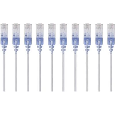 Monoprice 29438 White Network Cable - 0.61m - Cat6a U/UTP Monoprice 29438 White Network Cable - 0.61m - Cat6a U/UTP