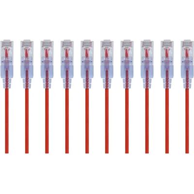 Câble réseau Monoprice 29440 - Rouge - 0,6 m - Cat6a U/UTP Câble réseau Monoprice 29440 - Rouge - 0,6 m - Cat6a U/UTP