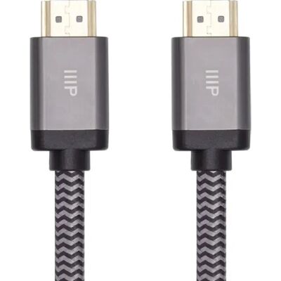 Monoprice 44340 HDMI Cable - 7.62m - HDMI 2.1 - Black, Grey - HDMI Type A Monoprice 44340 HDMI Cable - 7.62m - HDMI 2.1 - Black, Grey - HDMI Type A