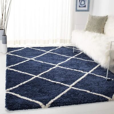 Safavieh Dani Marineblauwe Rechteckige Teppich - Teppich Safavieh Dani Marineblauwe Rechteckige Teppich - Teppich