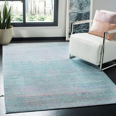 Safavieh Türkis & Mehrfarben Gewebter Polyester-Teppich - Teppich Safavieh Türkis & Mehrfarben Gewebter Polyester-Teppich - Teppich
