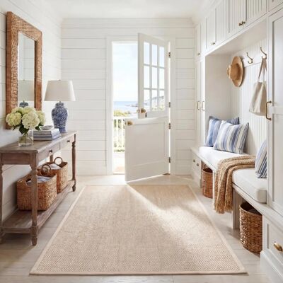 Tapis sisal beige Safavieh - 150x245cm - Tapis - Publicité Tapis sisal beige Safavieh - 150x245cm - Tapis - Publicité