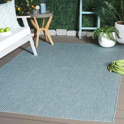 Safavieh Blau Rechteckiger Teppich - Innen/Außen Modern Muster Safavieh Blau Rechteckiger Teppich - Innen/Außen Modern Muster