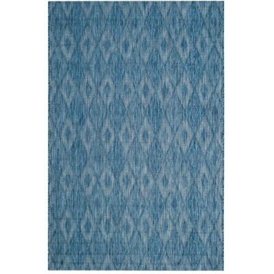 Safavieh Biarritz Blauer Teppich - Innen/Außen Rechteckig 150x90cm Safavieh Biarritz Blauer Teppich - Innen/Außen Rechteckig 150x90cm