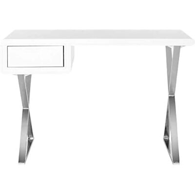 Scrivania in legno ingegnerizzato argentato Safavieh - 110x75x50cm Scrivania in legno ingegnerizzato argentato Safavieh - 110x75x50cm
