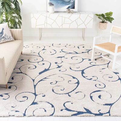 Tapis Safavieh Bleu/Beige à Long Pile - Tapis - Publicité Tapis Safavieh Bleu/Beige à Long Pile - Tapis - Publicité