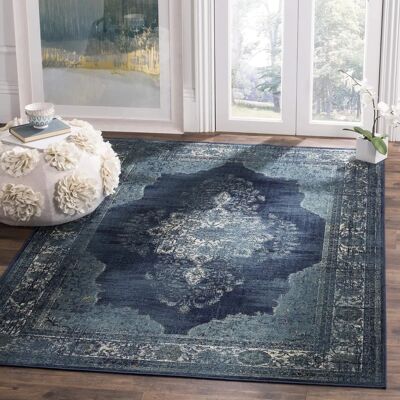 NADUVI Sibyla Vintage-Teppich - Blau, 170x120cm - Persisch & Türkisch NADUVI Sibyla Vintage-Teppich - Blau, 170x120cm - Persisch & Türkisch