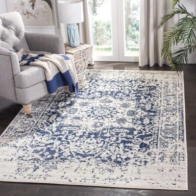 Safavieh Moderner Teppich - Madison Collection - Creme & Marineblau - 155x229cm Safavieh Moderner Teppich - Madison Collection - Creme & Marineblau - 155x229cm