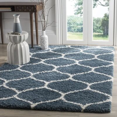 NADUVI Safavieh Tapis Bleu Rectangulaire - Publicité NADUVI Safavieh Tapis Bleu Rectangulaire - Publicité