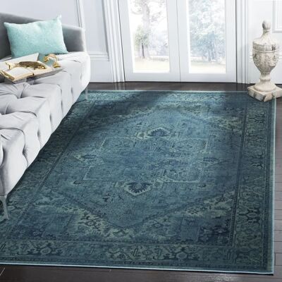 Tapis Turquoise Maxime - 201x279 cm - Publicité Tapis Turquoise Maxime - 201x279 cm - Publicité