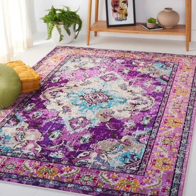 Safavieh Monaco Collection - Violett und Hellblau Teppich für Wohnzimmer, Esszimmer, Schlafzimmer - Teppich Safavieh Monaco Collection - Violett und Hellblau Teppich für Wohnzimmer, Esszimmer, Schlafzimmer - Teppich