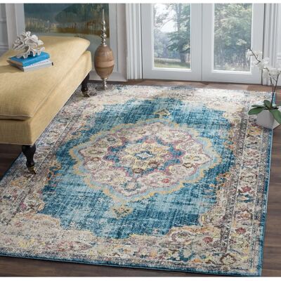 Safavieh Aimee Polyester Blau Teppich - Rechteck 180x120 cm Safavieh Aimee Polyester Blau Teppich - Rechteck 180x120 cm