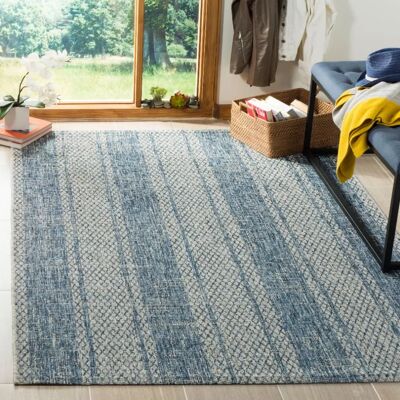 Safavieh - Courtyard Collection - Short Pile - Grau Blau - Rug Safavieh - Courtyard Collection - Short Pile - Grau Blau - Rug