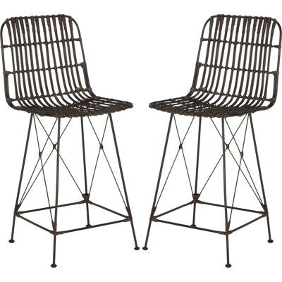 Roseann - Barstuhl Marron Noir - Braun und Schwarz - 53 x 46 x 95 cm Roseann - Barstuhl Marron Noir - Braun und Schwarz - 53 x 46 x 95 cm