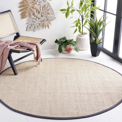 Safavieh - Sisal - Gris Foncé - 120x120 cm - Rug - Publicité Safavieh - Sisal - Gris Foncé - 120x120 cm - Rug - Publicité