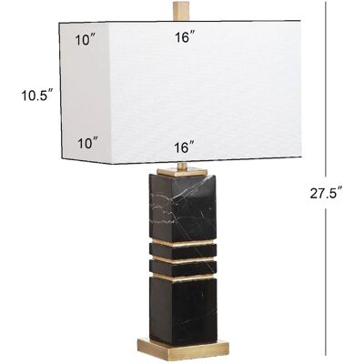 Lámpara de mesa de metal Safavieh Negro y oro 40x70x25cm - Lámpara de mesa Lámpara de mesa de metal Safavieh Negro y oro 40x70x25cm - Lámpara de mesa