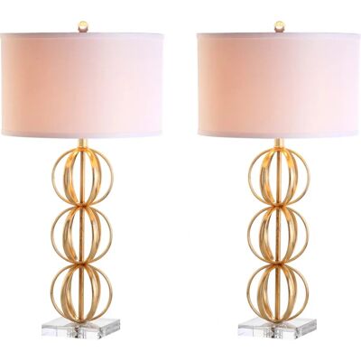 Safavieh 2pc Metal Table Lamps - Gold - 40x75x40 cm - Table lamps Safavieh 2pc Metal Table Lamps - Gold - 40x75x40 cm - Table lamps