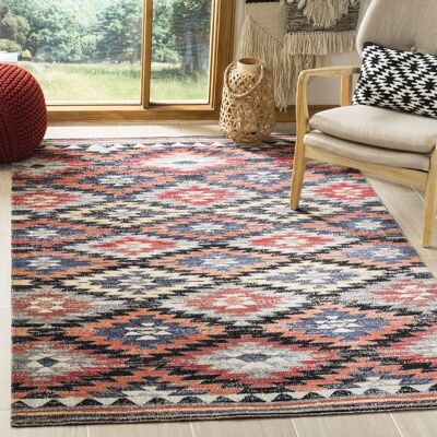 Safavieh Indoor/Outdoor-Teppich - 120x180cm - Braun/Multi - Langlebiger wetterfester Teppich Safavieh Indoor/Outdoor-Teppich - 120x180cm - Braun/Multi - Langlebiger wetterfester Teppich