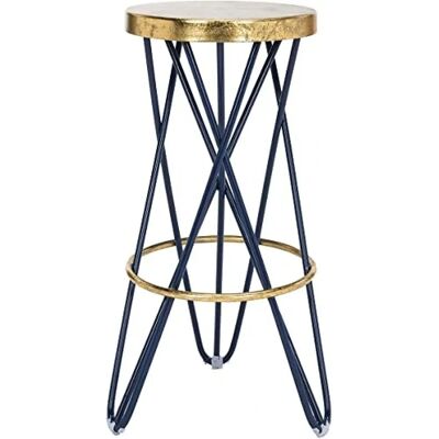 Melina Marine et or - Barhocker - Navyblau - Metall - 46x46x76 cm Melina Marine et or - Barhocker - Navyblau - Metall - 46x46x76 cm