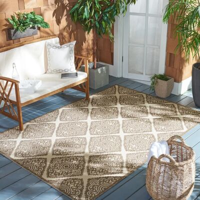 Safavieh - Melissani textile beige - beige - 180x120x0.51 cm - Outdoor Rug Safavieh - Melissani textile beige - beige - 180x120x0.51 cm - Outdoor Rug