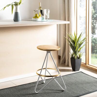 Velva Gold und Weiß Barhocker - Thekenhocker Velva Gold und Weiß Barhocker - Thekenhocker