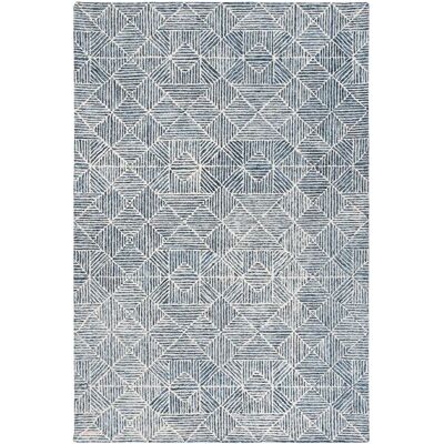Safavieh - Wool Rug - Blau Elfenbein - 150x245 cm - Rug Safavieh - Wool Rug - Blau Elfenbein - 150x245 cm - Rug