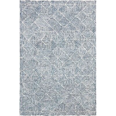 Safavieh Wolle Blau/Elfenbein Teppich 120x180 - Teppich Safavieh Wolle Blau/Elfenbein Teppich 120x180 - Teppich