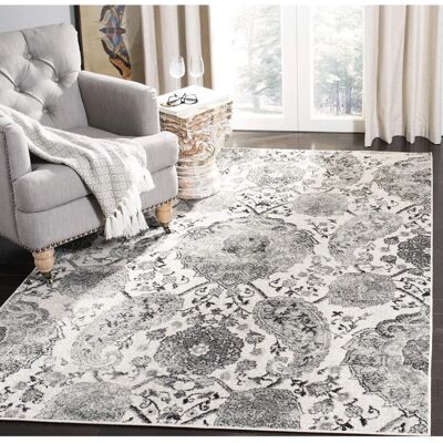 NADUVI Beige & Silber Rechteckiger Teppich - 201x279 cm NADUVI Beige & Silber Rechteckiger Teppich - 201x279 cm