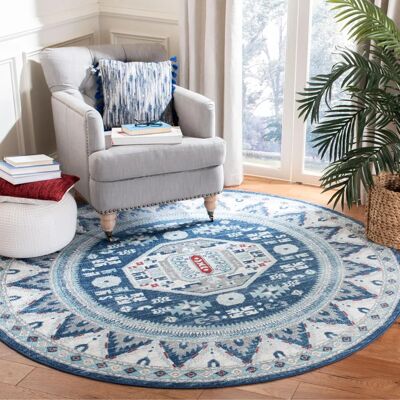 Safavieh Blau runder Teppich - Innenbereich Safavieh Blau runder Teppich - Innenbereich