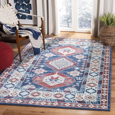 Safavieh Kathleen Teppich, 183x122 cm Blau navy, rosso Safavieh Kathleen Teppich, 183x122 cm Blau navy, rosso