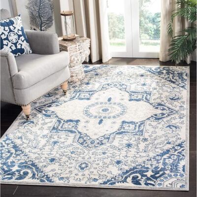 Safavieh Beig/Blau Rechteckiger Teppich - Traditionelles Design - 180x120 cm Safavieh Beig/Blau Rechteckiger Teppich - Traditionelles Design - 180x120 cm