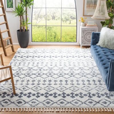 NADUVI Casablanca Polypropylen Teppich - Creme & Dunkelgrau 200x200cm NADUVI Casablanca Polypropylen Teppich - Creme & Dunkelgrau 200x200cm