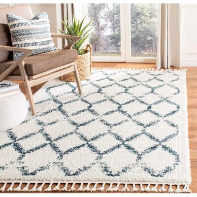 Safavieh - Mani - Bleu - 230x160 cm Rug - Publicité Safavieh - Mani - Bleu - 230x160 cm Rug - Publicité