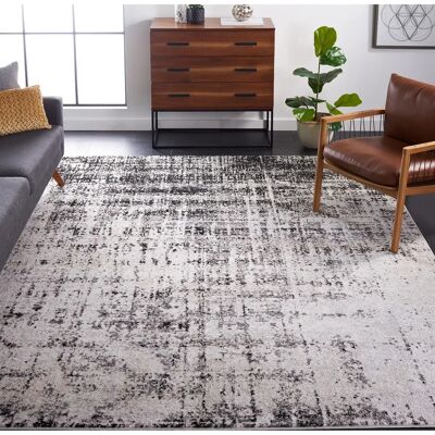 Tapis Safavieh Argent/Noir 245x305cm - Style Vintage - Publicité Tapis Safavieh Argent/Noir 245x305cm - Style Vintage - Publicité