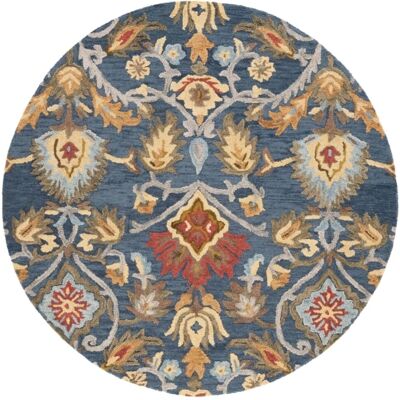 Safavieh Wollteppich Marineblau/Multicolor 120x120cm - Teppich Safavieh Wollteppich Marineblau/Multicolor 120x120cm - Teppich