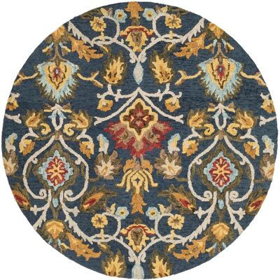 Safavieh Wollteppich Marineblau/Multicolor 120x120cm - Teppich Safavieh Wollteppich Marineblau/Multicolor 120x120cm - Teppich