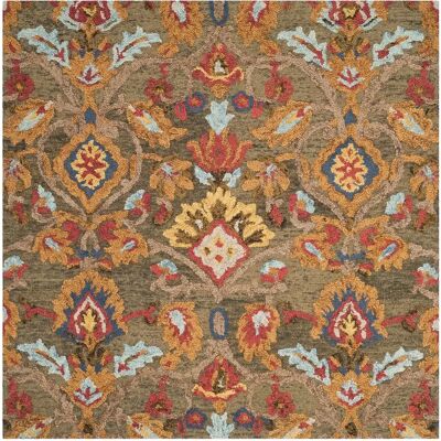 Tapis en laine Safavieh Vert/Multicolore 120x120cm - Tapis - Publicité Tapis en laine Safavieh Vert/Multicolore 120x120cm - Tapis - Publicité