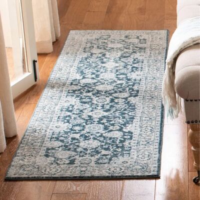NADUVI Isa Tapis Bleu/Gris - Rectangulaire, 300x200 cm - Publicité NADUVI Isa Tapis Bleu/Gris - Rectangulaire, 300x200 cm - Publicité