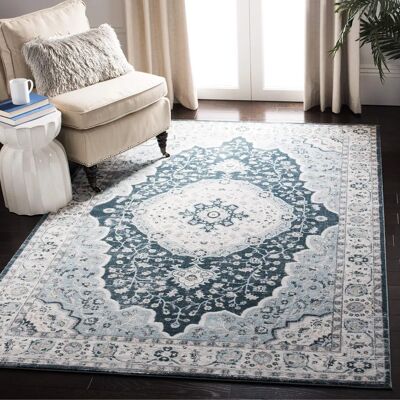 Tapis Ingrid Bleu de NADUVI - Motifs Intemporels, Hauteur de Pile Moyenne - Publicité Tapis Ingrid Bleu de NADUVI - Motifs Intemporels, Hauteur de Pile Moyenne - Publicité
