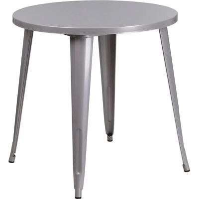Table Jeffrey de Flash Furniture - Intérieur/Extérieur, 76,2cm, Argent Table Jeffrey de Flash Furniture - Intérieur/Extérieur, 76,2cm, Argent