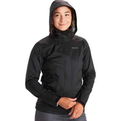 Marmot Women PreCip Eco Jacket - Waterproof Breathable Lightweight Raincoat - Black - L Marmot Women PreCip Eco Jacket - Waterproof Breathable Lightweight Raincoat - Black - L