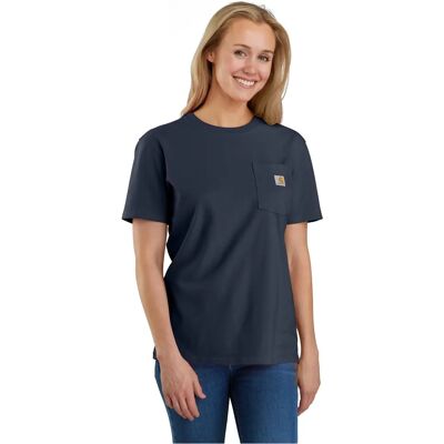 Carhartt XL Maglietta Donna in Cotone Pesante - Navy Maglietta Carhartt XL Maglietta Donna in Cotone Pesante - Navy Maglietta