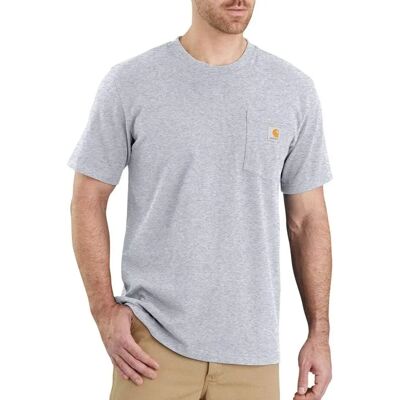 Carhartt Arbeits-T-Shirt mit Tasche und kurzen Ärmeln (103296) - hellgrau Carhartt Arbeits-T-Shirt mit Tasche und kurzen Ärmeln (103296) - hellgrau