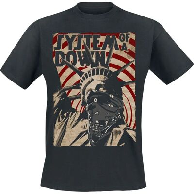 System Of A Down Liberty Bandit T-Shirt Manches Courtes - Homme - Noir - Publicité System Of A Down Liberty Bandit T-Shirt Manches Courtes - Homme - Noir - Publicité