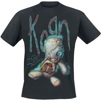 Korn New Doll Schwarzes T-Shirt mit Kurzen Ärmeln Korn New Doll Schwarzes T-Shirt mit Kurzen Ärmeln