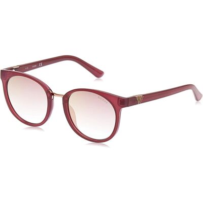 Guess GU7601 Roze Bordeaux Ronde Zonnebril - Unisex Guess GU7601 Roze Bordeaux Ronde Zonnebril - Unisex