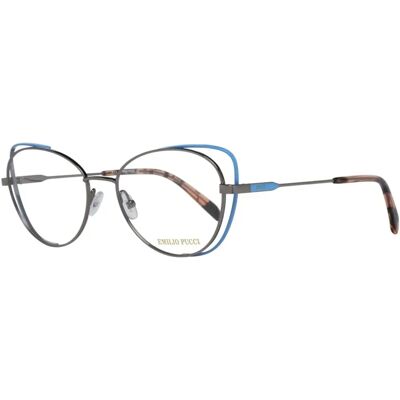 Occhiali da Vista Ovali Argento Donna Emilio Pucci Occhiali da Vista Ovali Argento Donna Emilio Pucci