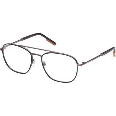 Ermenegildo Zegna EZ5183 - Monture en métal gunmetal avec barre supérieure - Publicité Ermenegildo Zegna EZ5183 - Monture en métal gunmetal avec barre supérieure - Publicité
