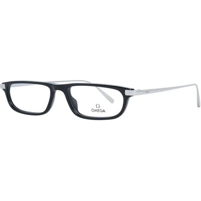 Lunettes unisex noires Omega - Rectangulaires - Monture pleine - Publicité Lunettes unisex noires Omega - Rectangulaires - Monture pleine - Publicité
