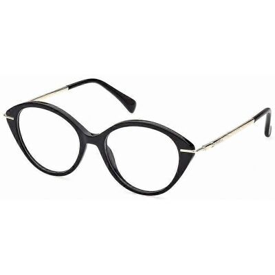Max Mara MM5075 001 Black Round Eyewear Frames - Eyewear Frames Max Mara MM5075 001 Black Round Eyewear Frames - Eyewear Frames